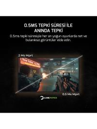  GAMEPOWER 27'' VİVDID T50 27¨ 1500R Curved RGB Beyaz 200Hz 0.5ms FHD 2x2W Speaker VA Gaming Monitör (Sıfır Ölü Piksel  - 4